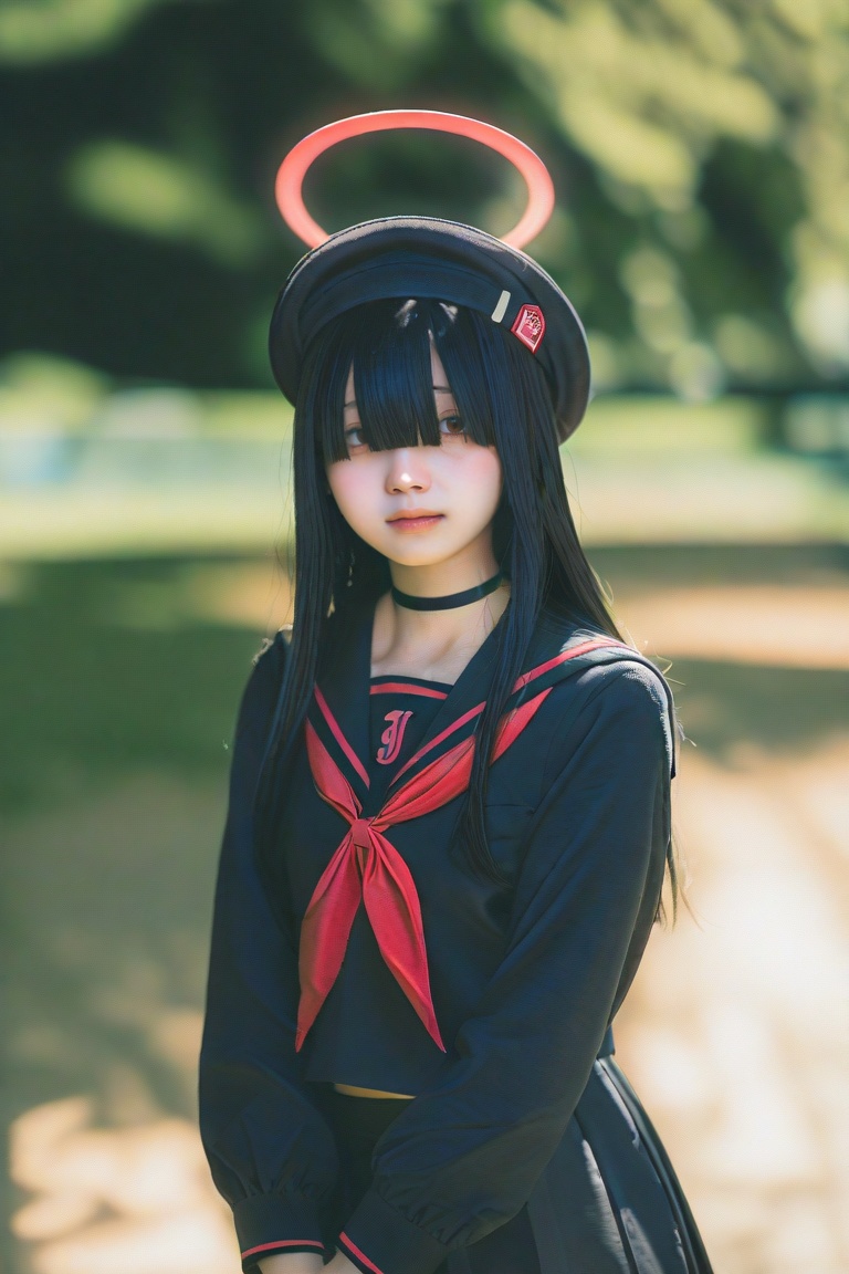 1girl,  justice task force member \(blue archive\),  asian girl on Tensor.Art