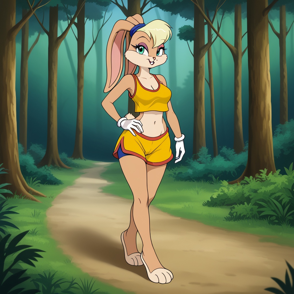 Lola Bunny,  in forest on Tensor.Art