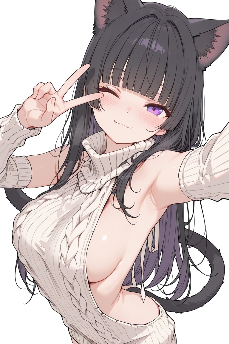 1girl,  solo,  one eye closed on Tensor.Art