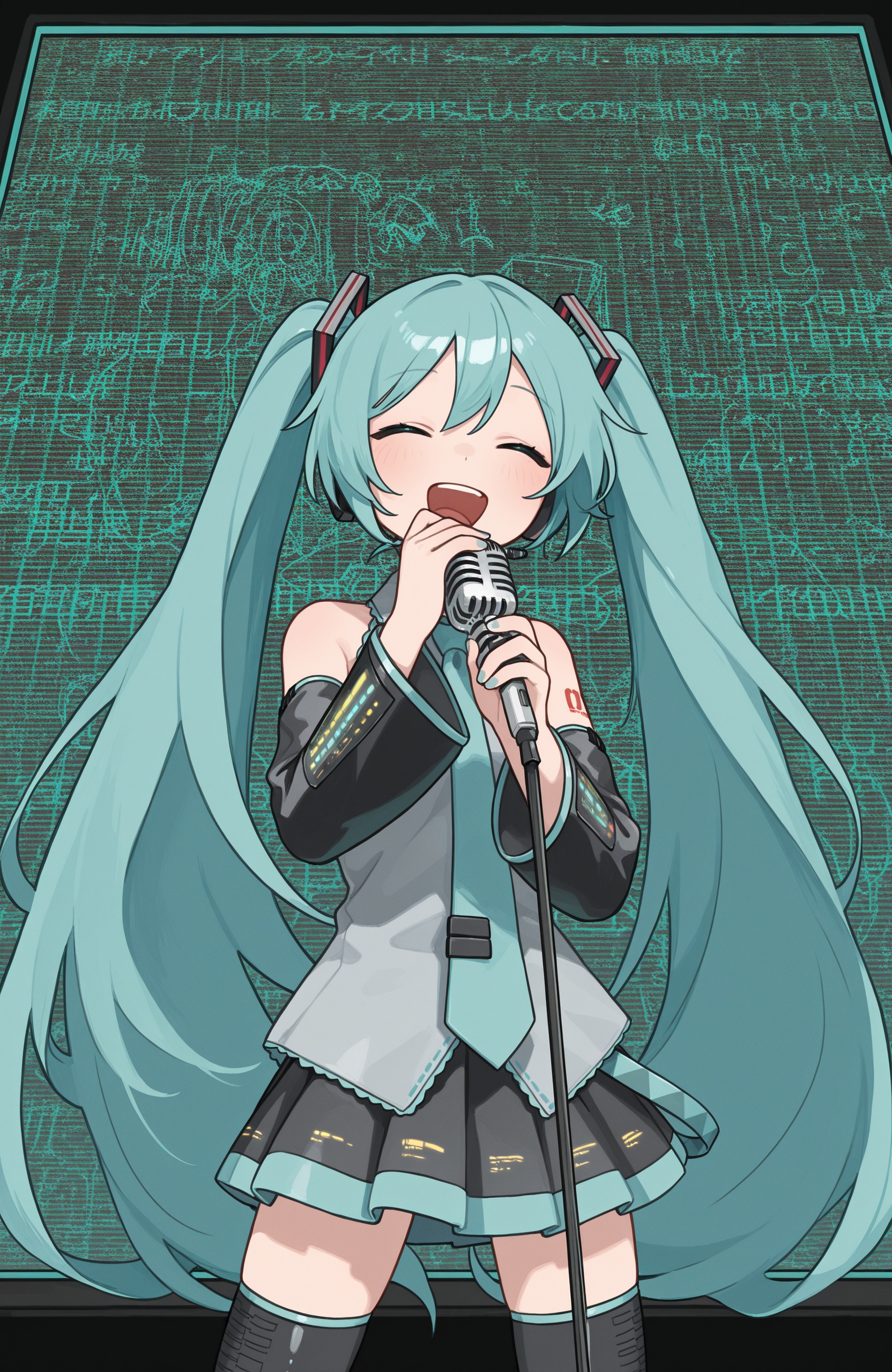 1girl,  hatsune miku,  vocaloid on Tensor.Art