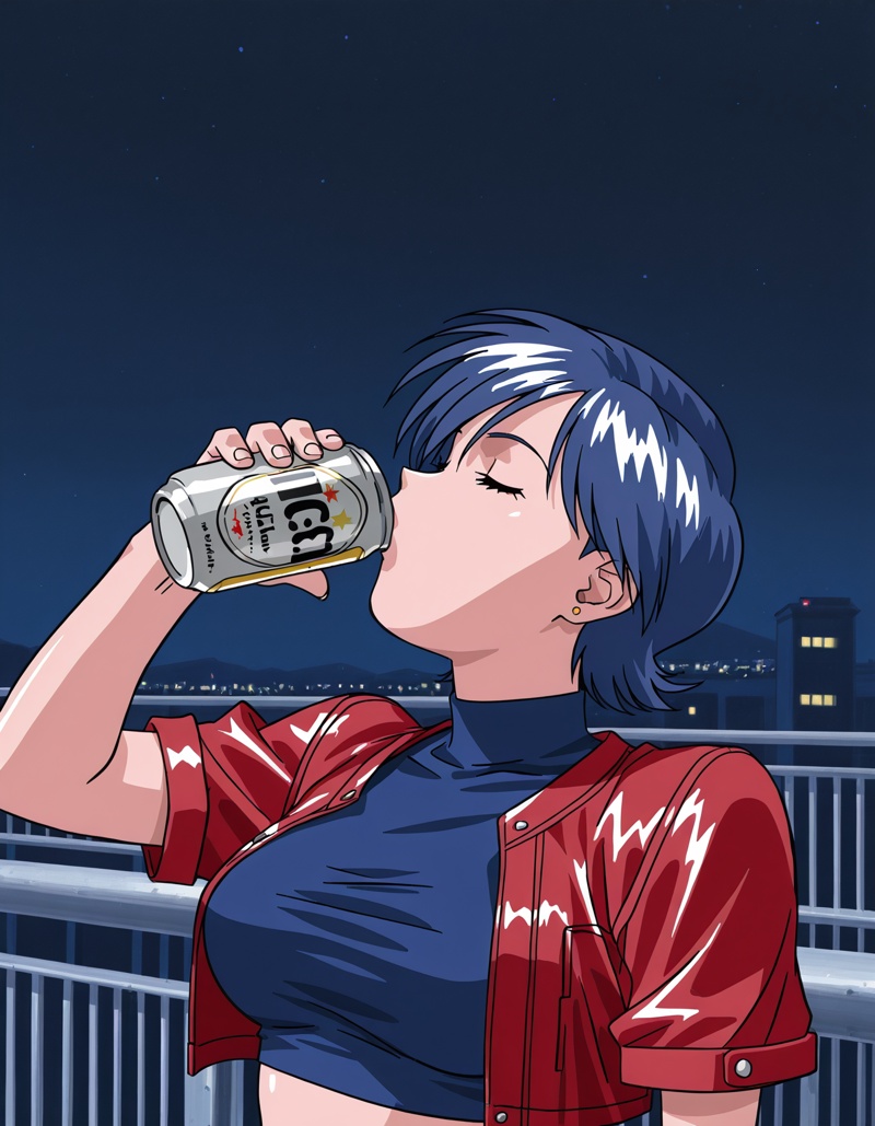 m1k1c0us5,  blue hair,  blue shirt on Tensor.Art