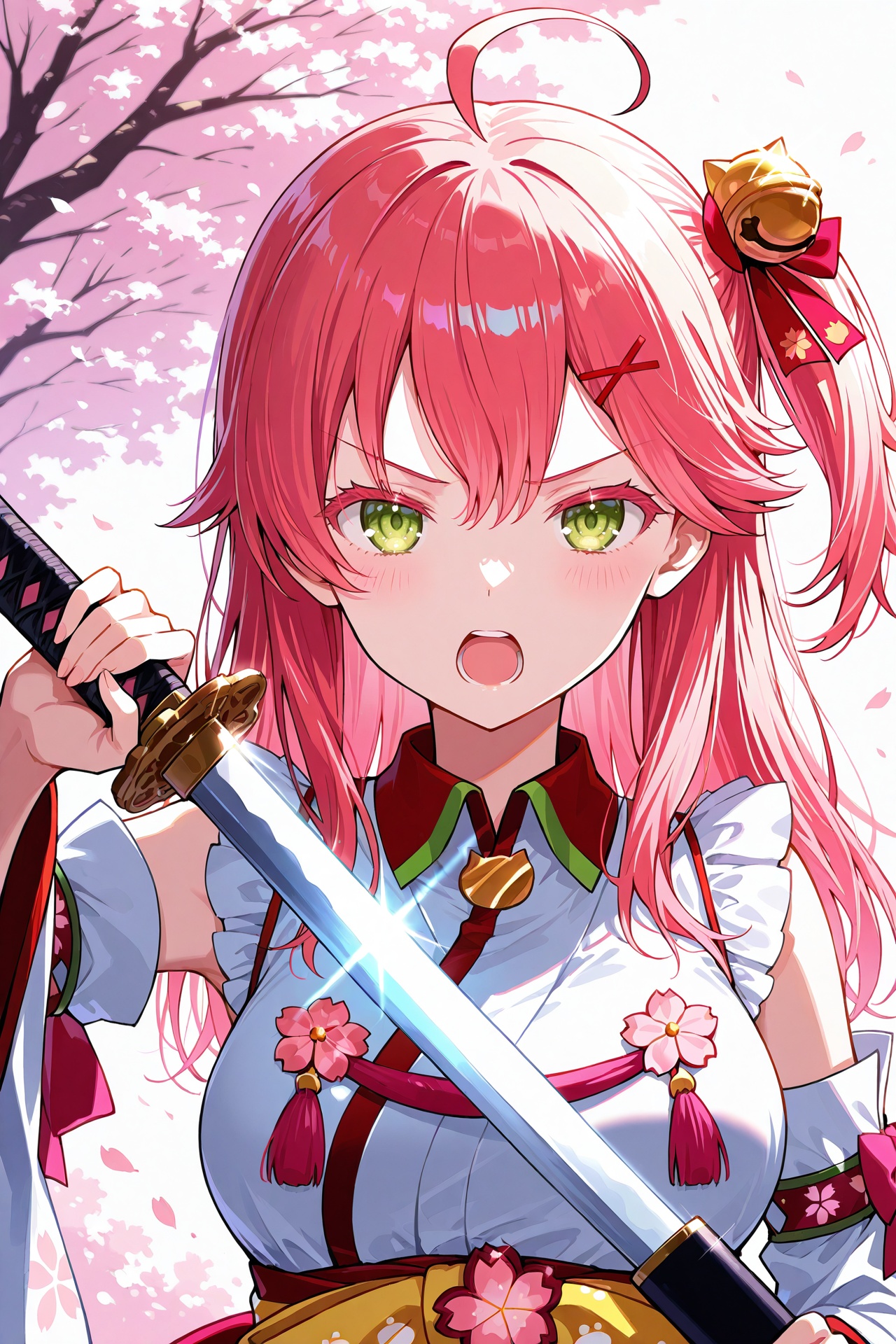 1girl,  sakura miko \(1st costume\),  solo on Tensor.Art