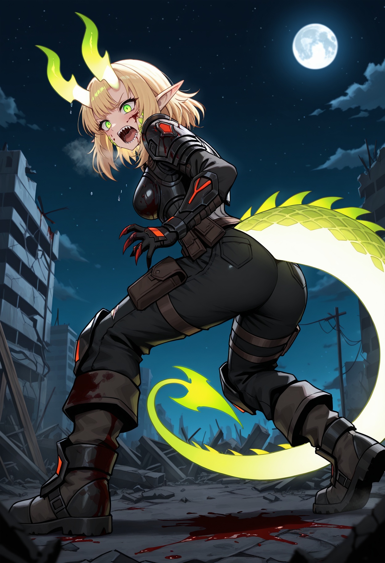 solo,  1girl,  pointed ears on Tensor.Art