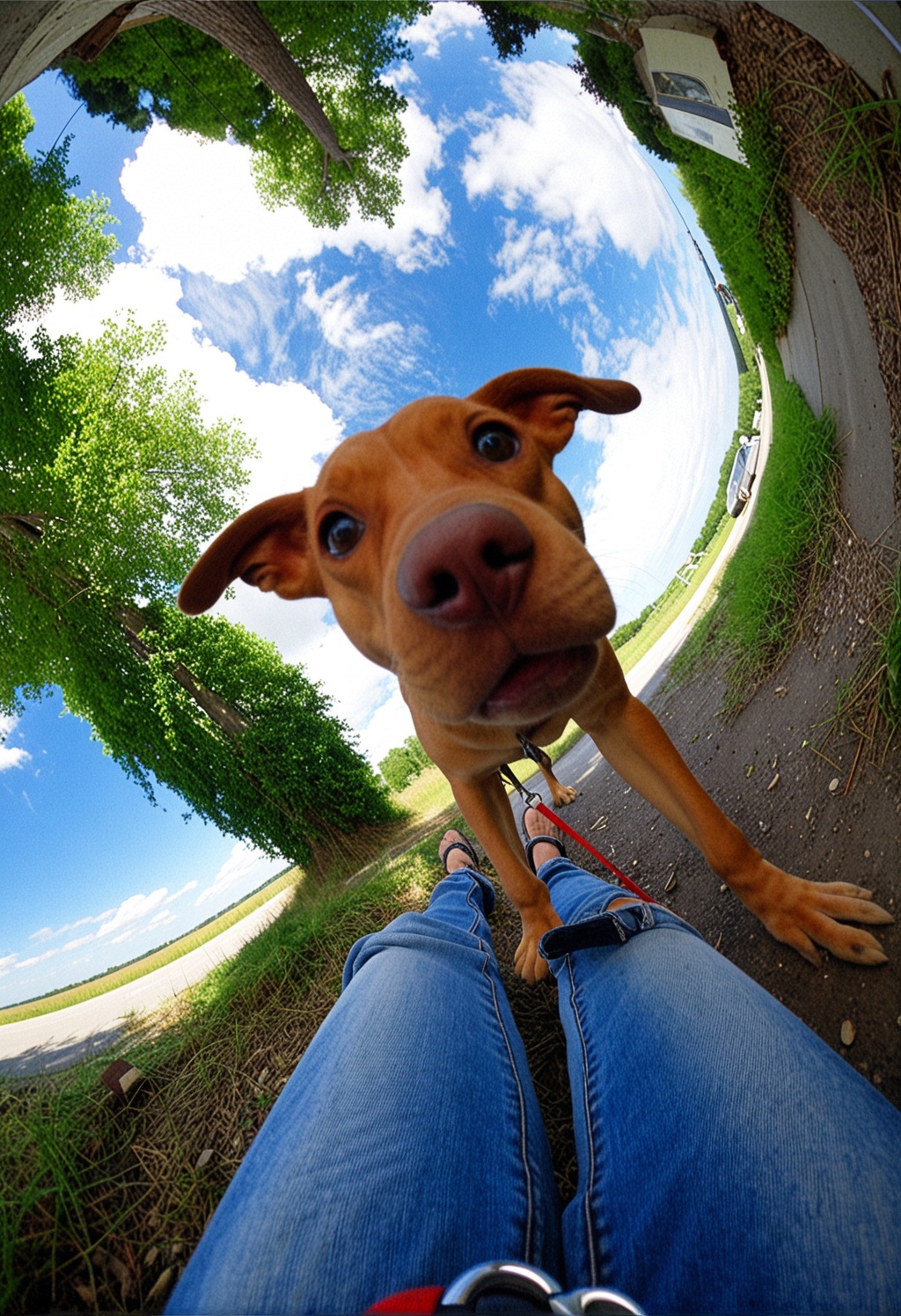 360 degree photo,  dog,  car on Tensor.Art