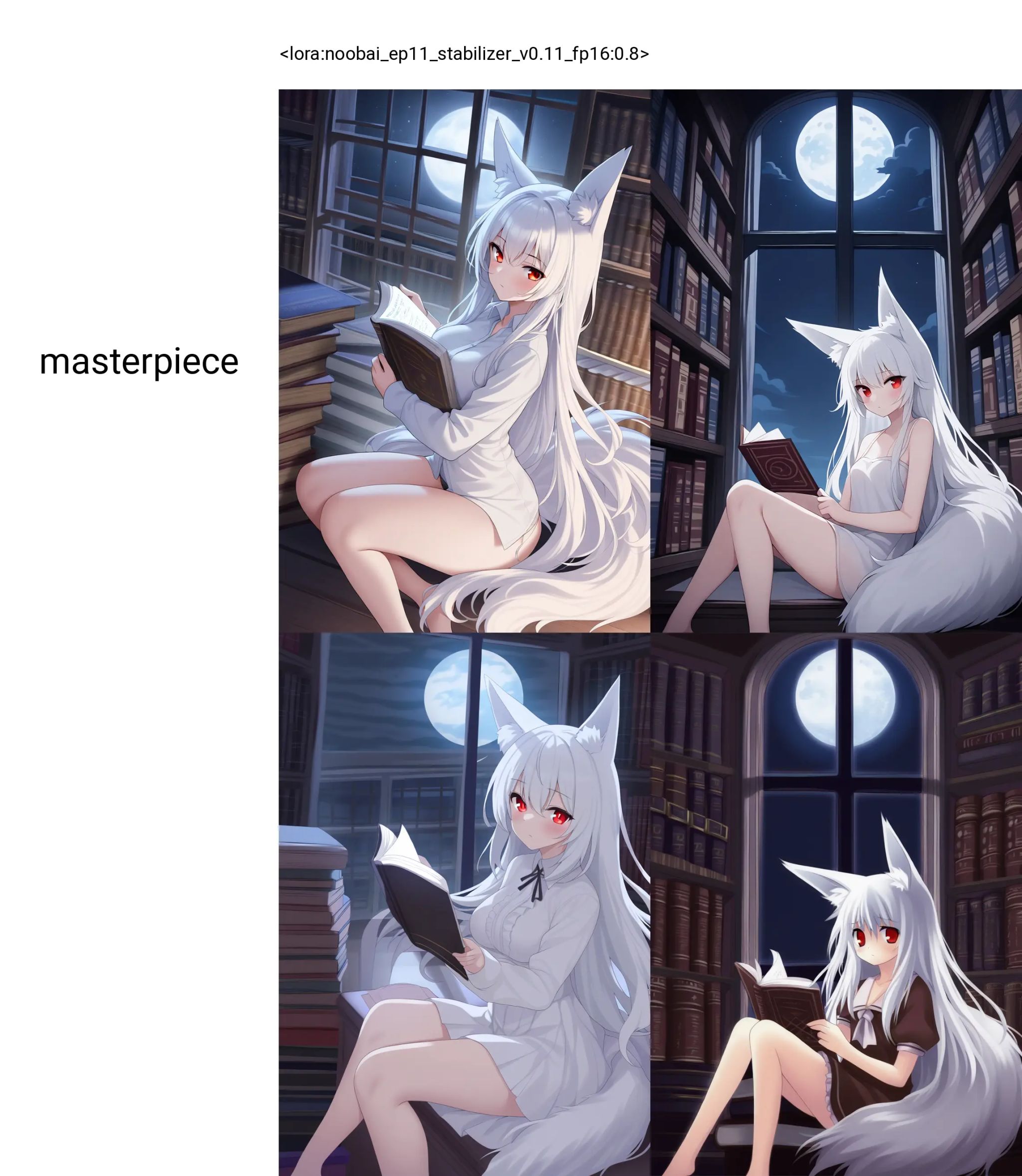 1girl,  fox ears,  red eyes on Tensor.Art