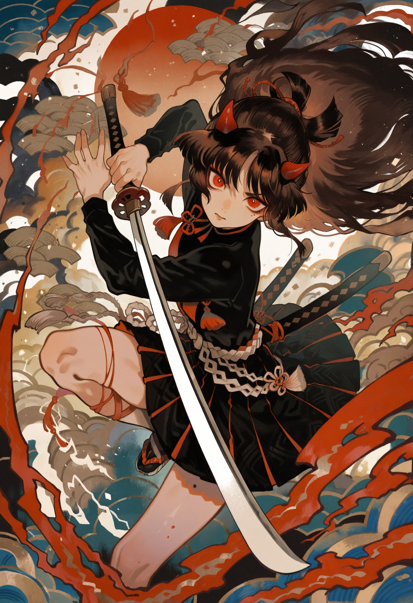 1girl,  black shirt,  black skirt on Tensor.Art