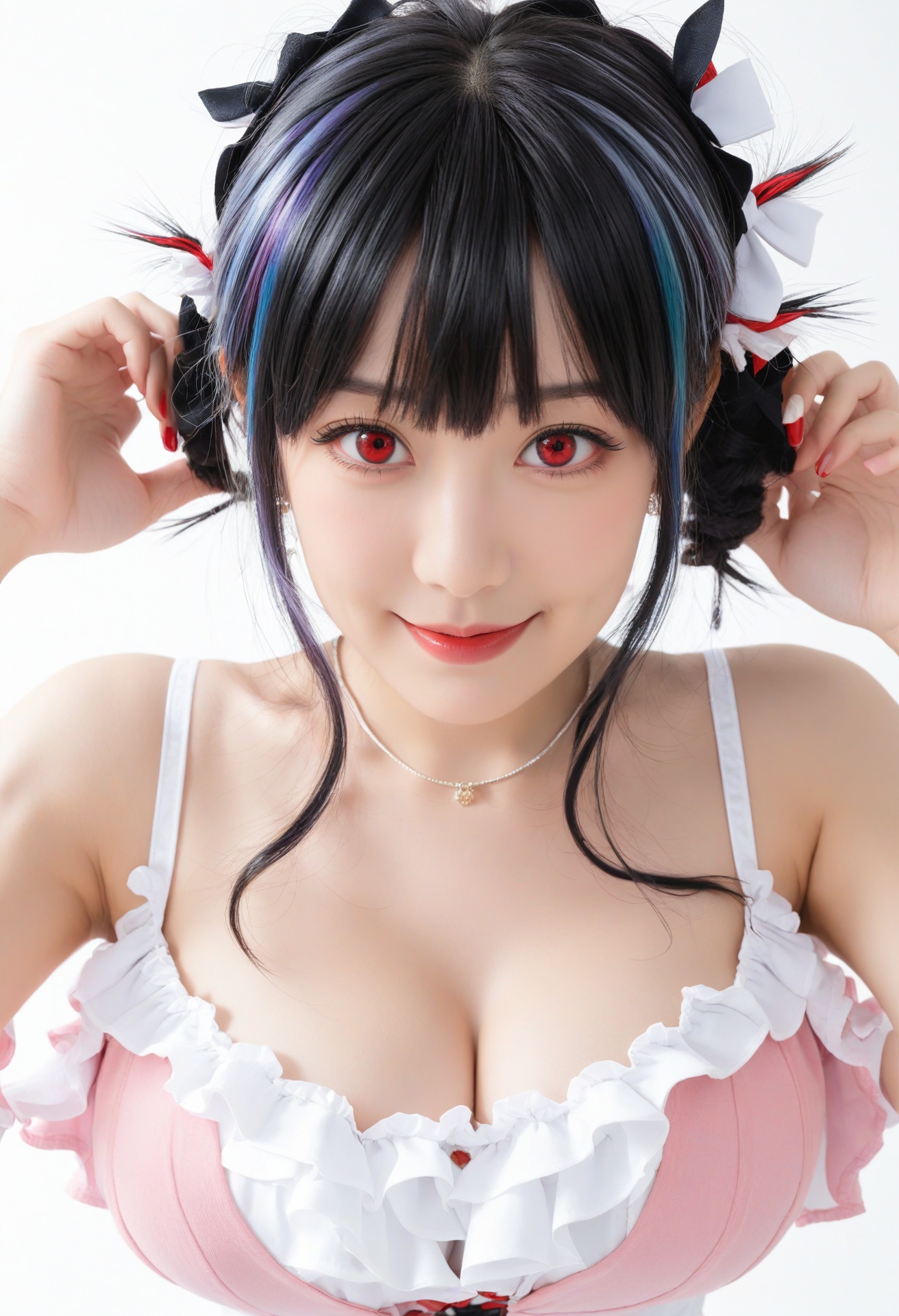 1girl,  sakamata chloe (1st costume),  large breasts on Tensor.Art
