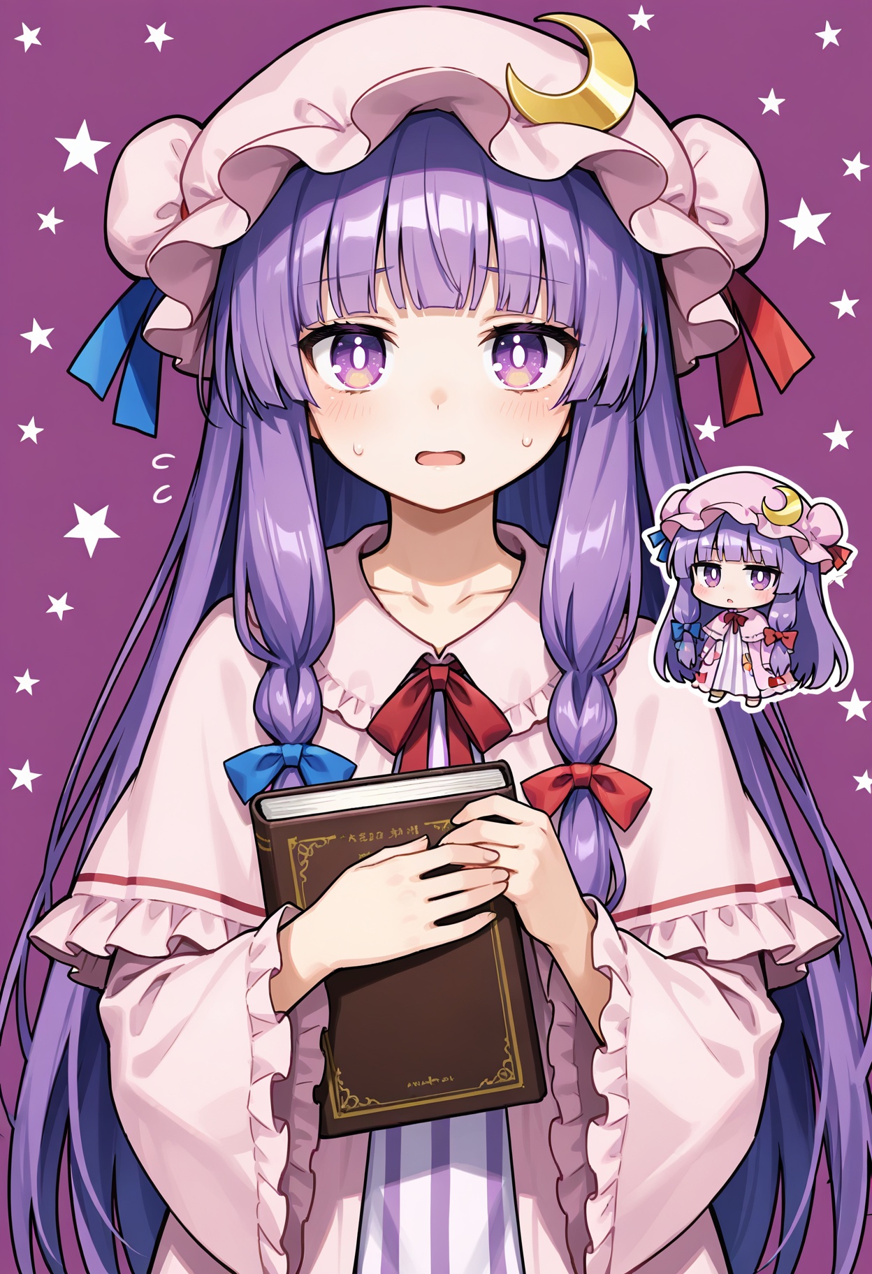 1girl,  patchouli knowledge,  touhou on Tensor.Art