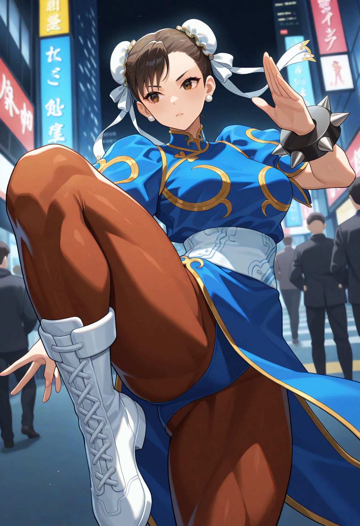 1girl,  chun-li,  street fighter ii on Tensor.Art