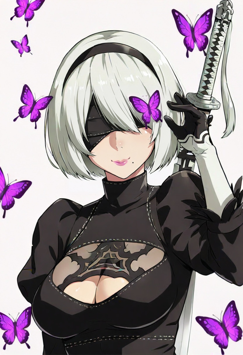 1girl,  2b \(nier:automata\),  nier:automata on Tensor.Art