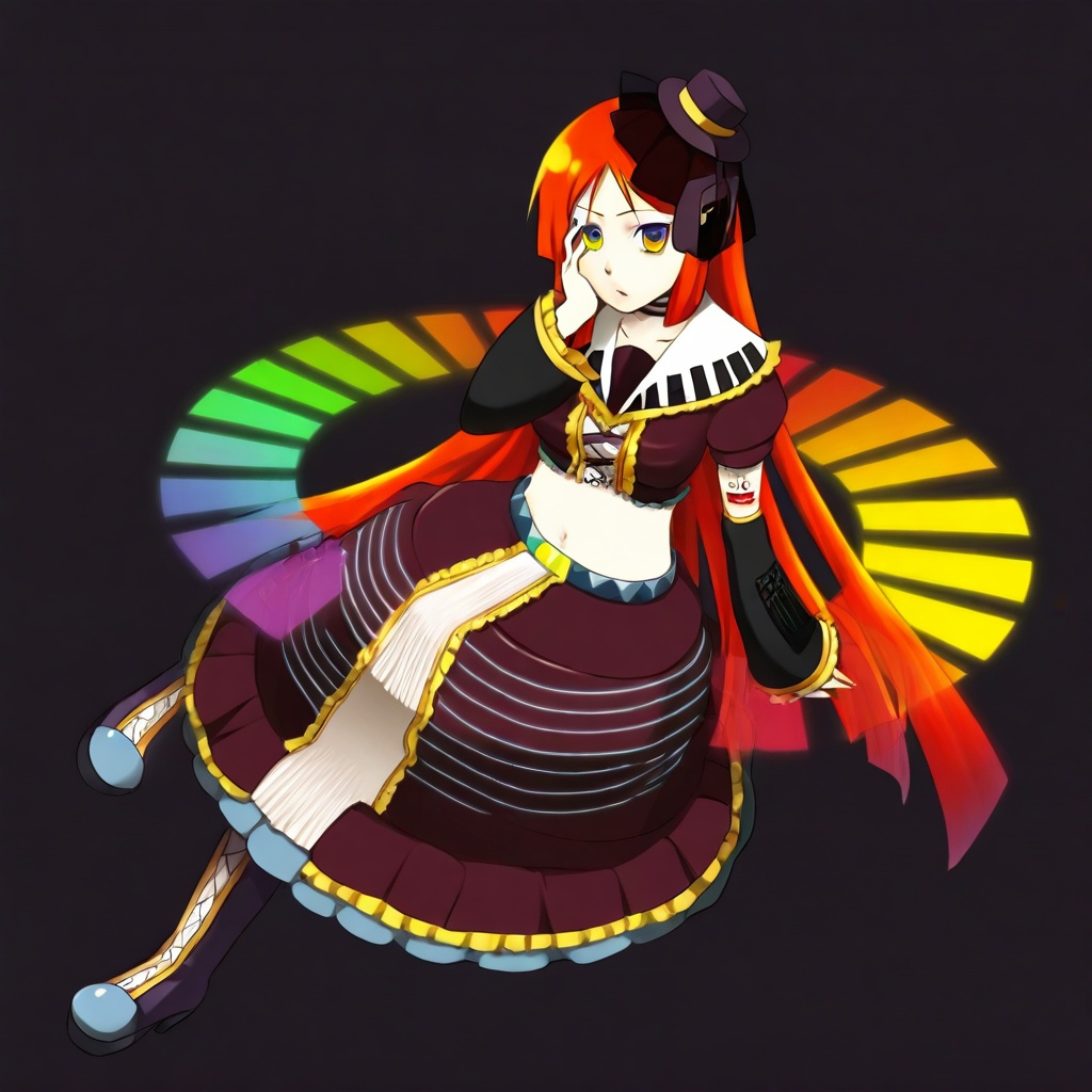 namine_ritsu,  elbow gloves,  rainbow gradient on Tensor.Art