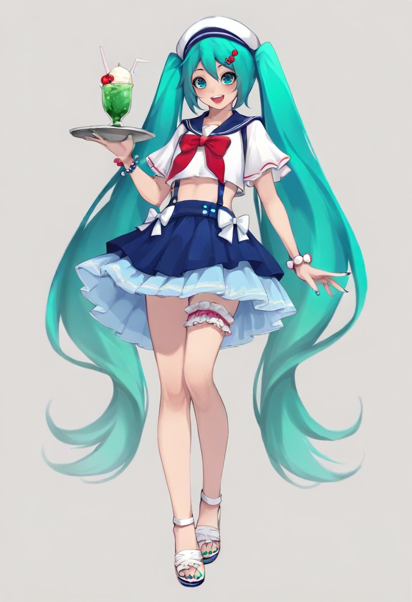 1girl,  hatsune miku,  crypton future media on Tensor.Art