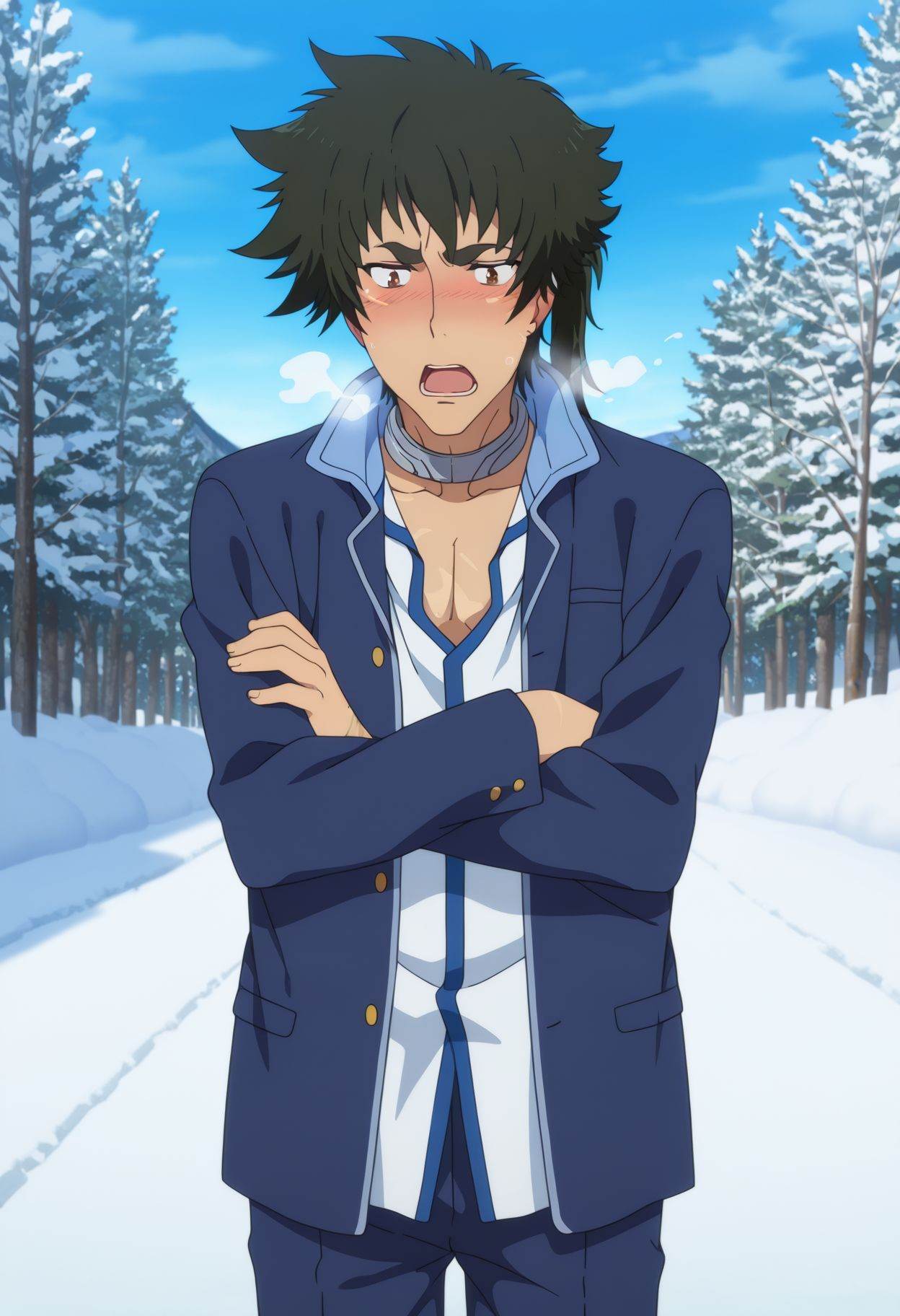 ouma_kennosuke_tokisada,  1boy,  black hair on Tensor.Art
