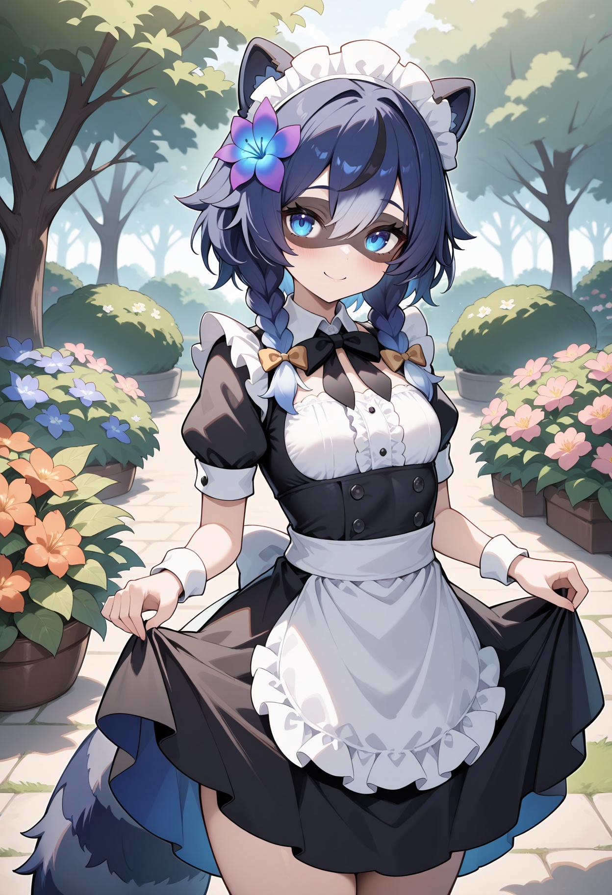 ddsnf,  multicolored hair,  blue hair on Tensor.Art