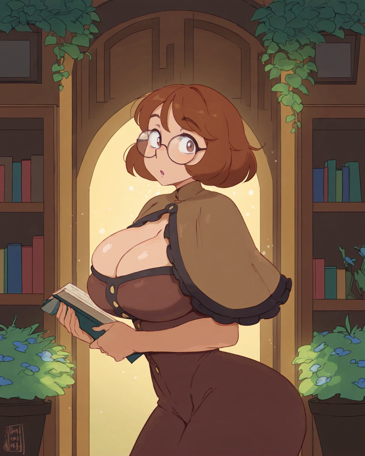 1girl,  solo,  brown hair on Tensor.Art