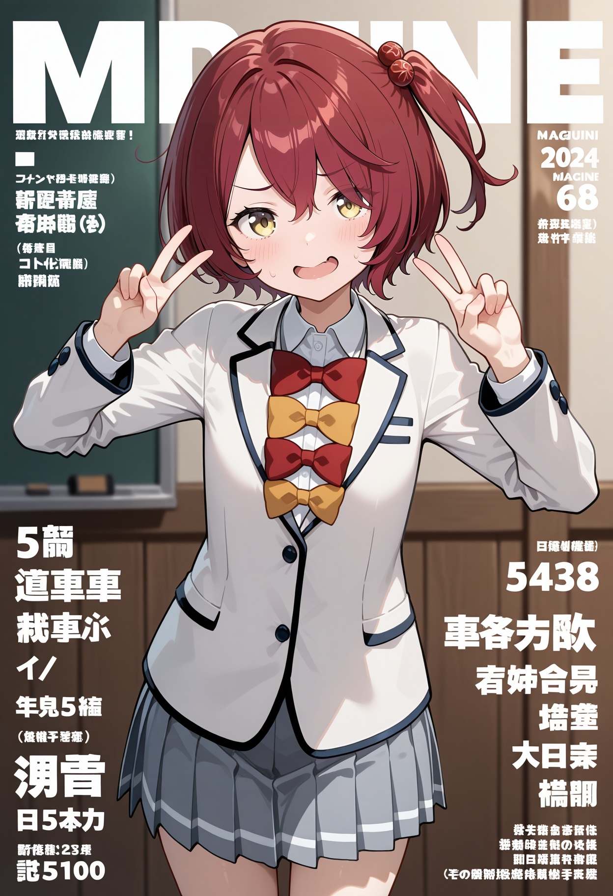 aakomari,  short hair,  red hair on Tensor.Art