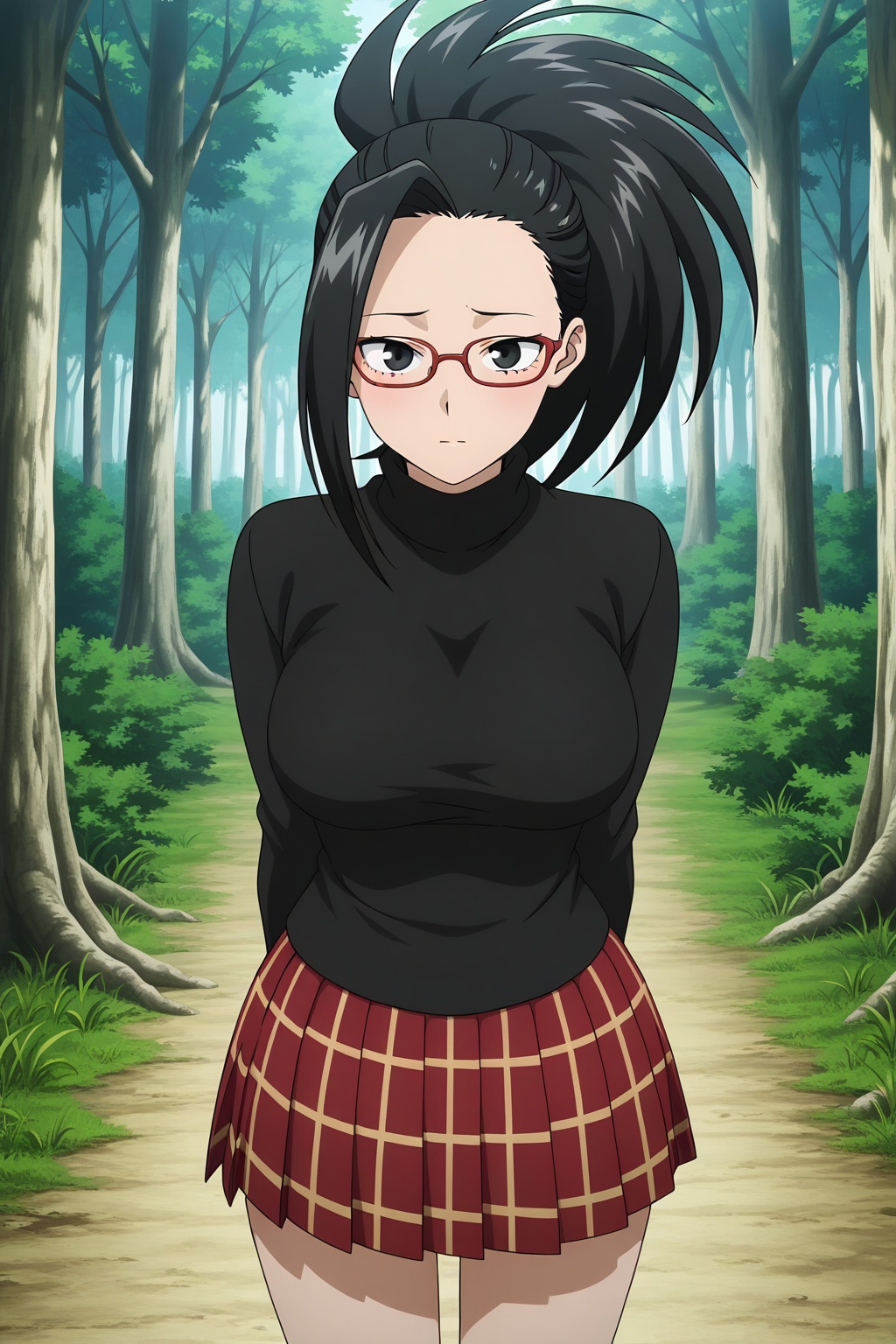 1girl,  yaoyorozu_momo,  skirt on Tensor.Art