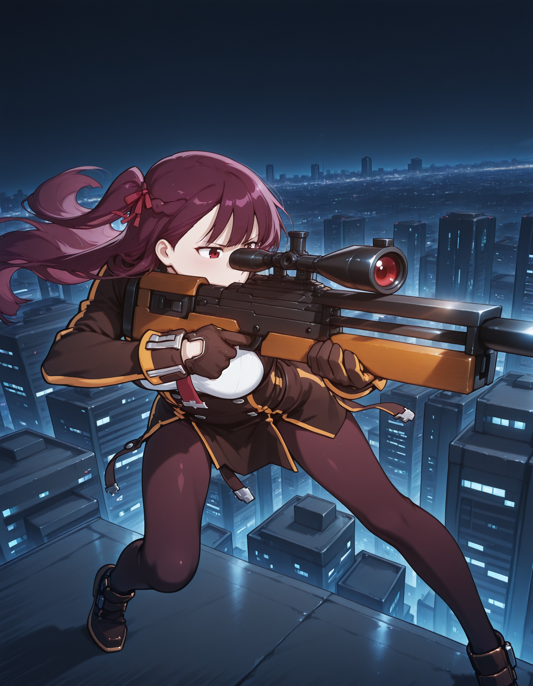 1girl,  wa2000,  long purple hair on Tensor.Art