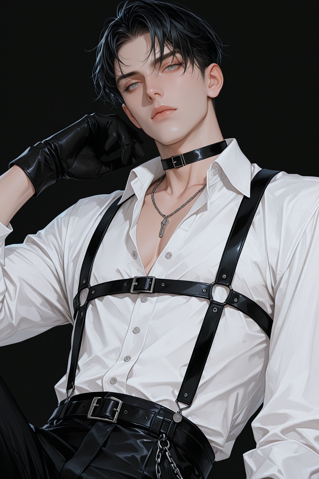 1boy,  shirt,  male focus on Tensor.Art