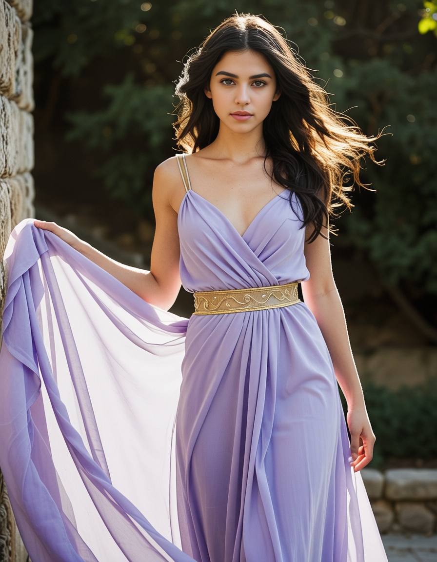 beautiful middle easterner 1girl,  long and straight hair,  jet black hair on Tensor.Art