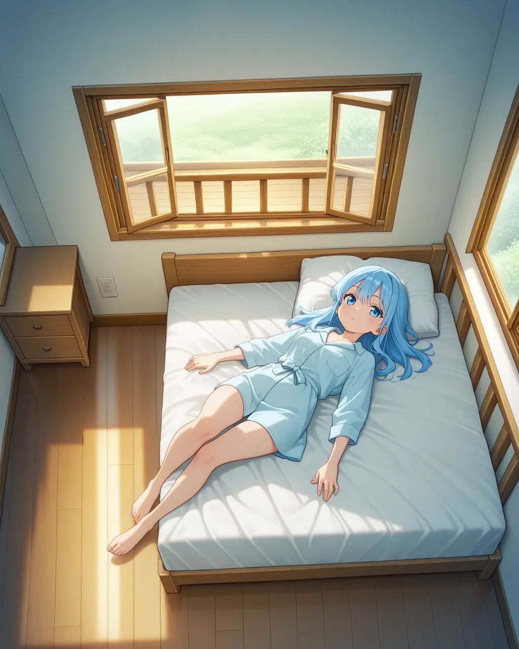 1girl,  blue hair,  blue eyes on Tensor.Art