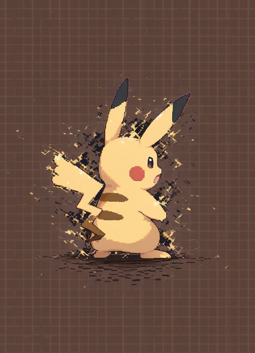 pikachu,  pixel art, on Tensor.Art