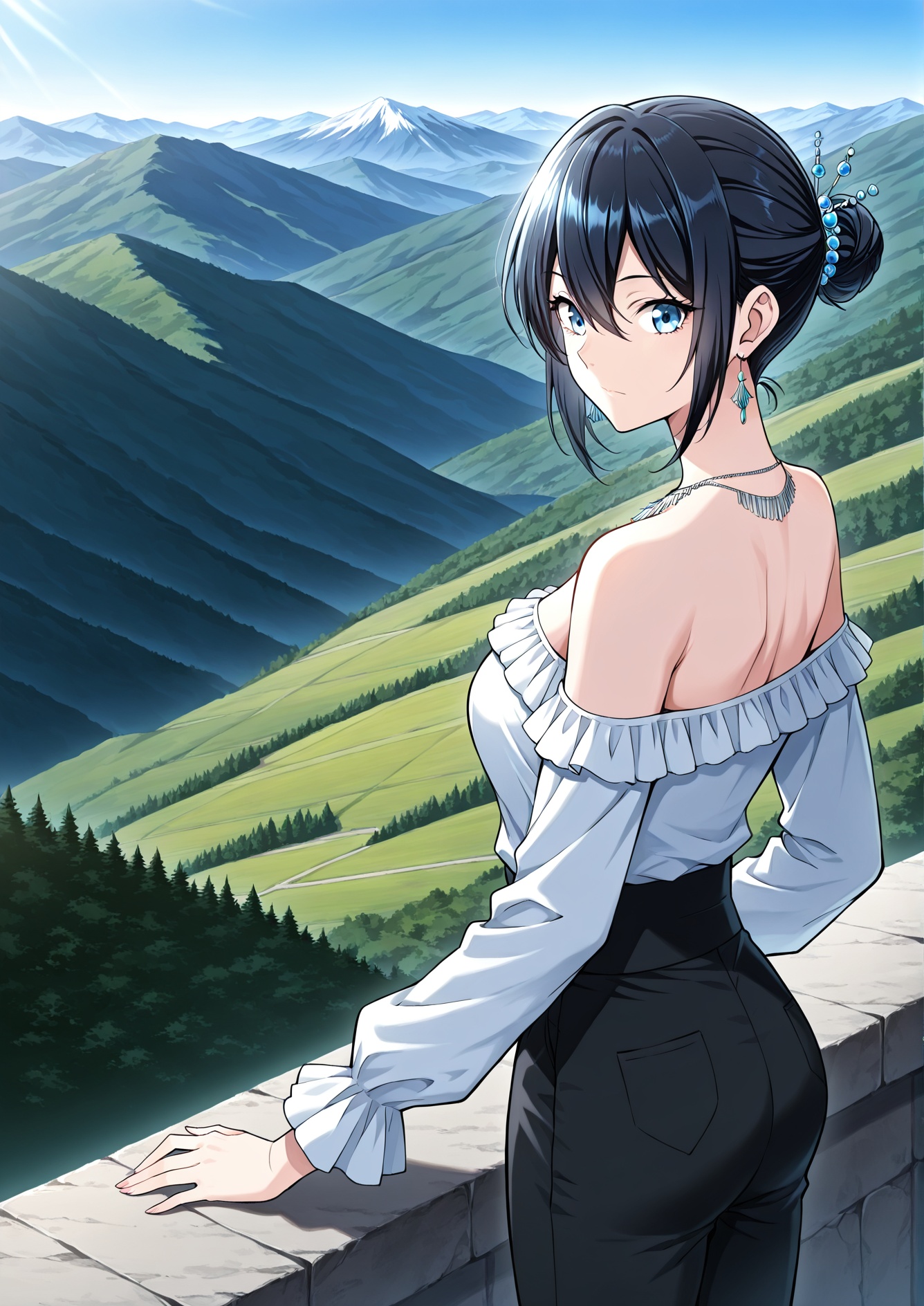 1 girl,  solo,  blue eyes on Tensor.Art