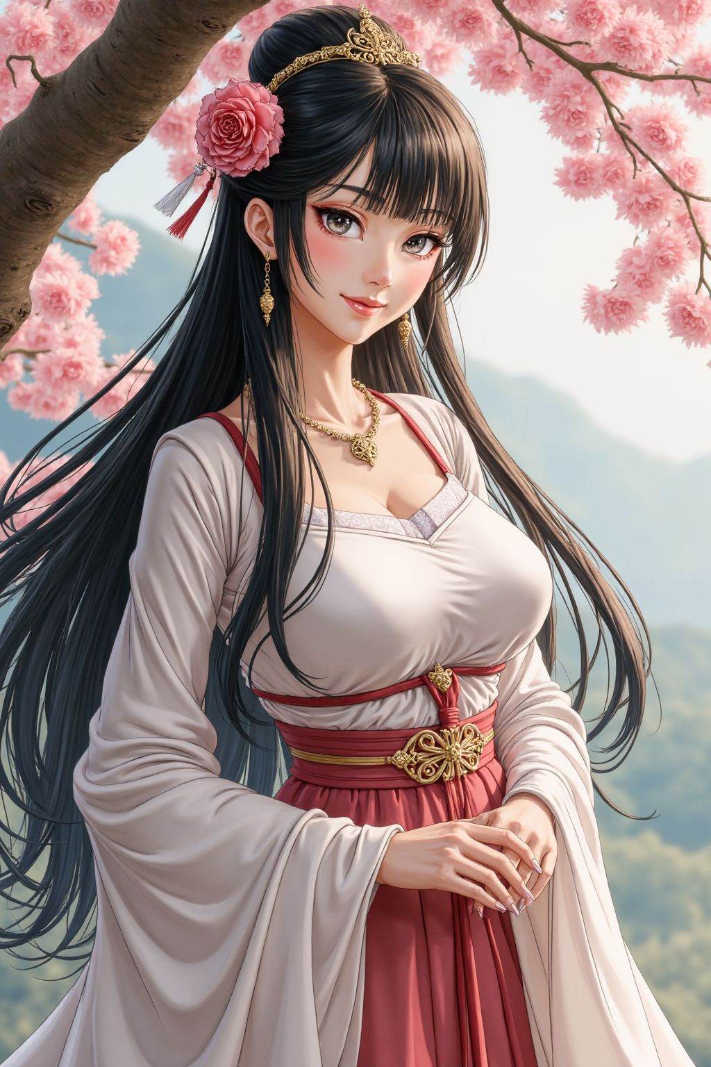 large breasts,  extremely slim waist,  1girl on Tensor.Art