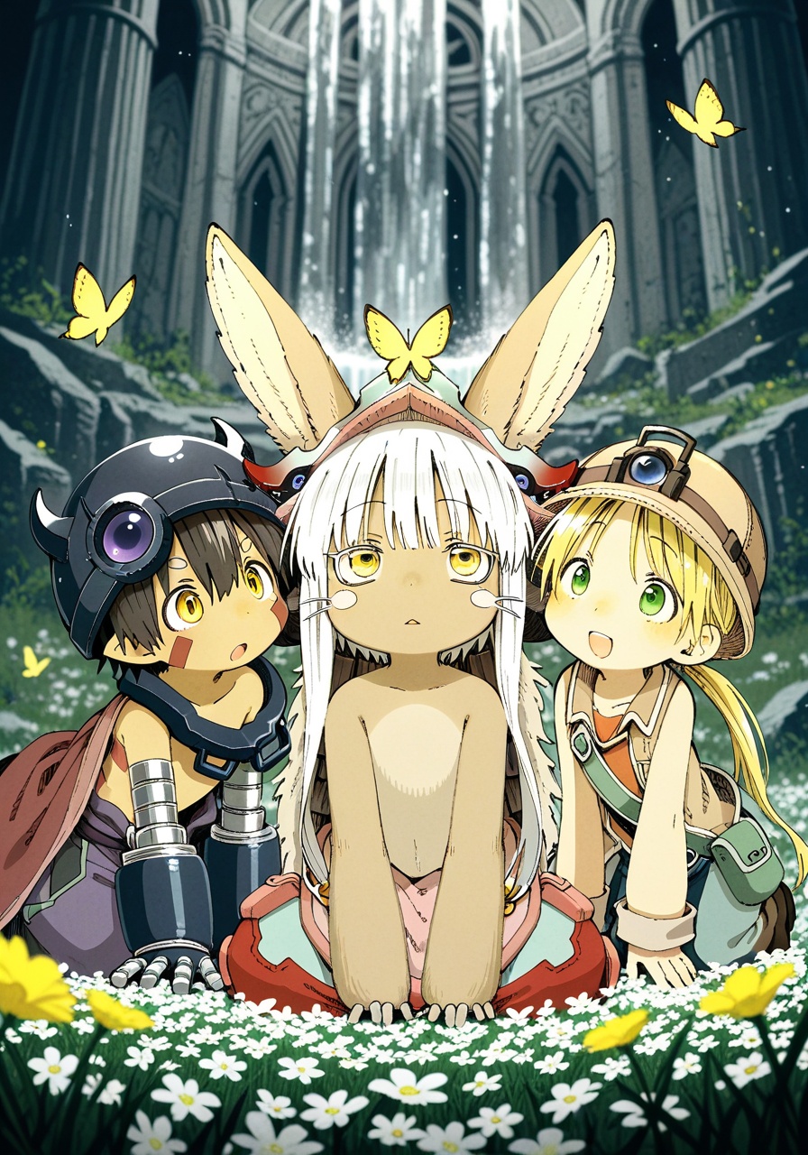trio group,  riko \(made in abyss\),  regu \(made in abyss\) on Tensor.Art