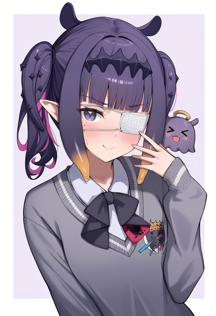 1girl,  ninomae ina'nis,  ninomae ina'nis \(school uniform\) on Tensor.Art