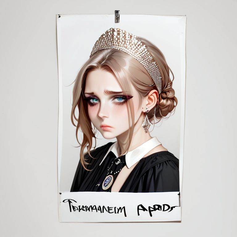 Fashion photography of a supermodel,  Sad,  dressed in fashion outfit on Tensor.Art