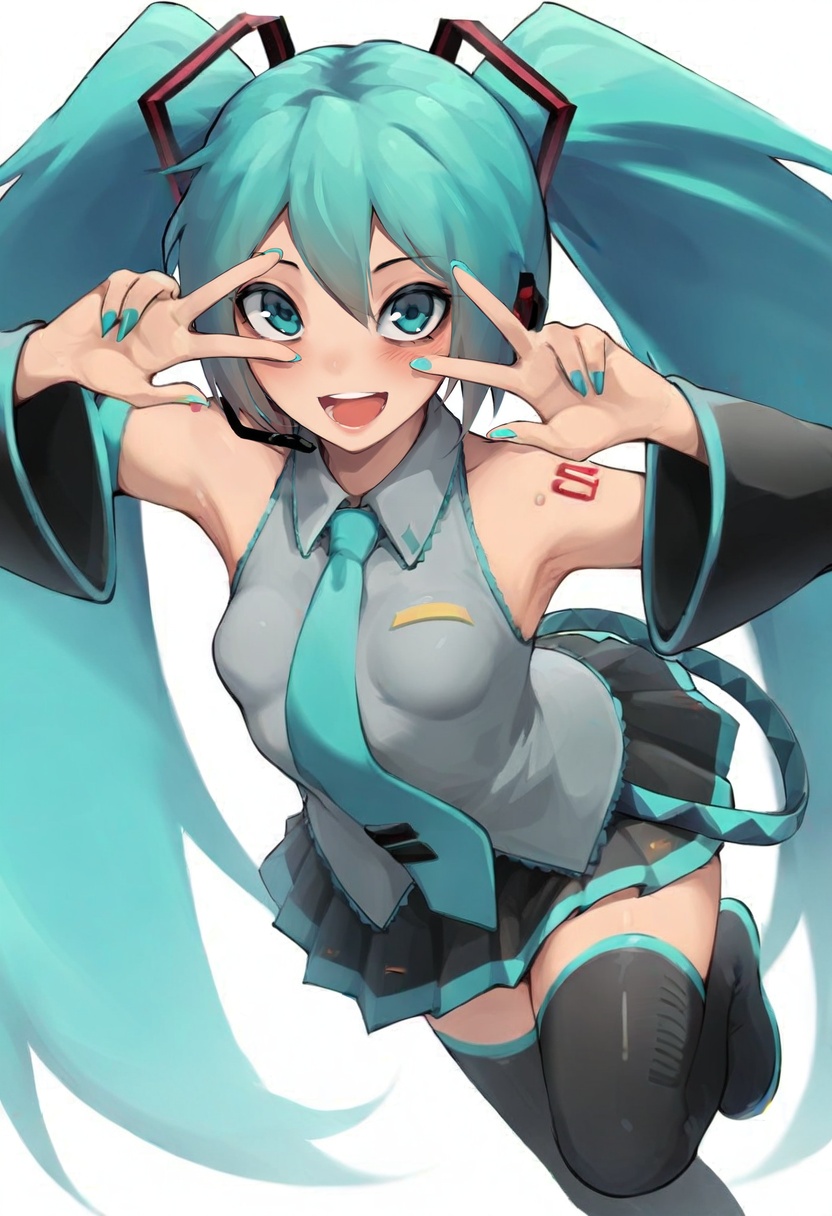 1girl,  hatsune miku,  vocaloid on Tensor.Art