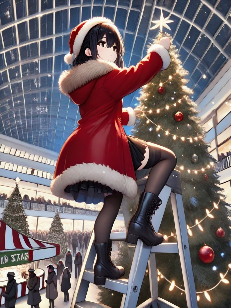 masterpiece,  best quality,  christmas tree with festive lights on Tensor.Art