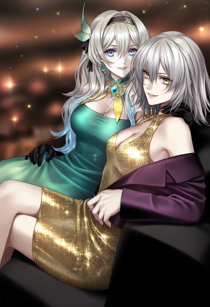 multiple girls,  2girls,  dress on Tensor.Art