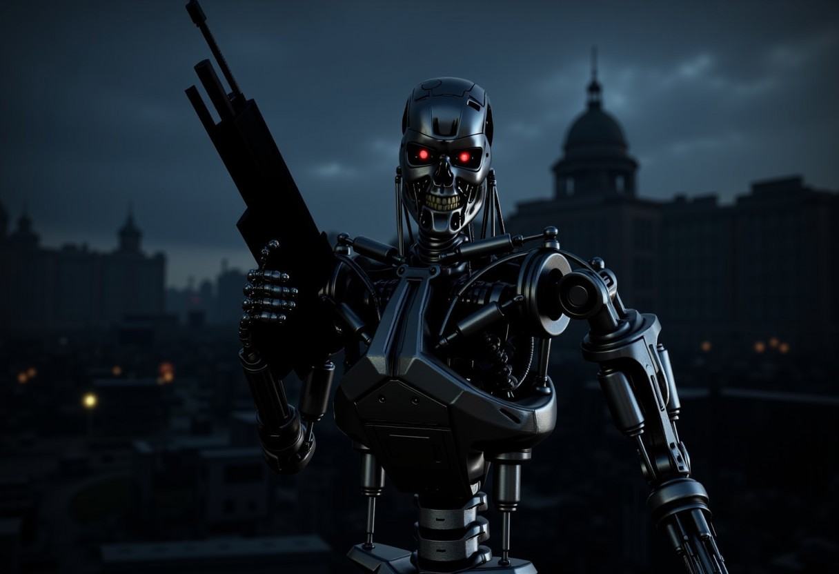 T800_Endo,  Terminator robot,  (source_IRL on Tensor.Art
