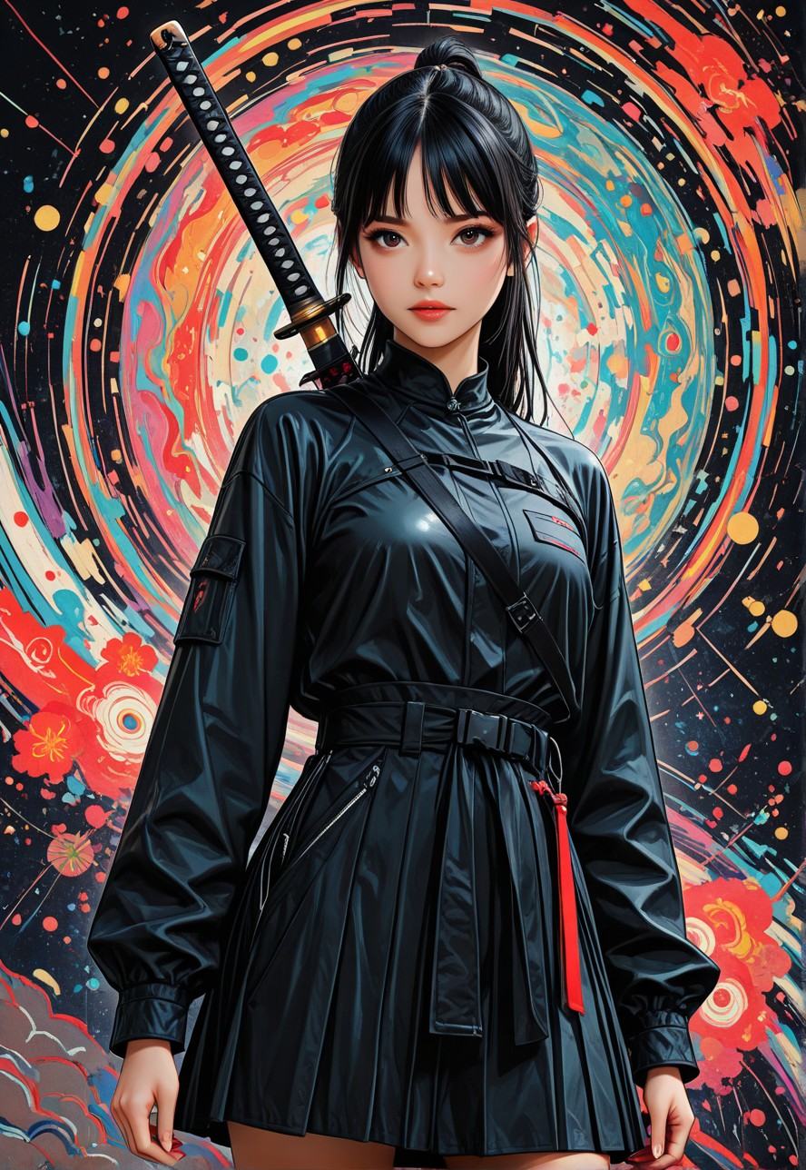 1girl,  katana,  epic vfx on Tensor.Art