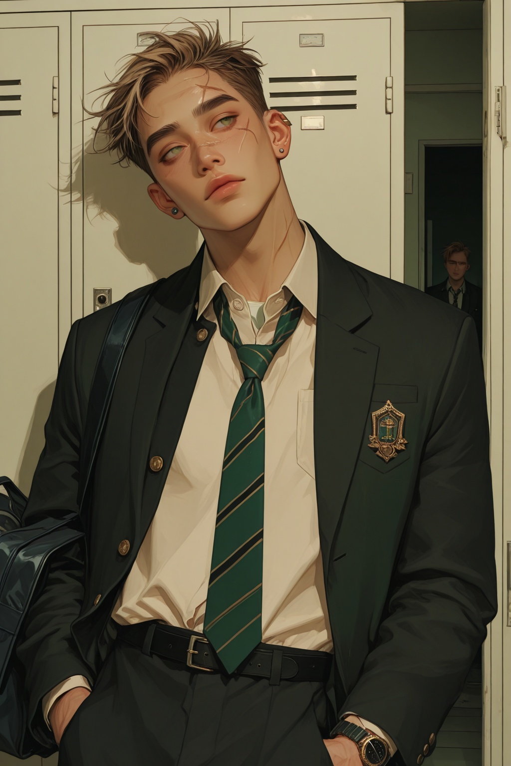 necktie,  1boy,  male focus on Tensor.Art