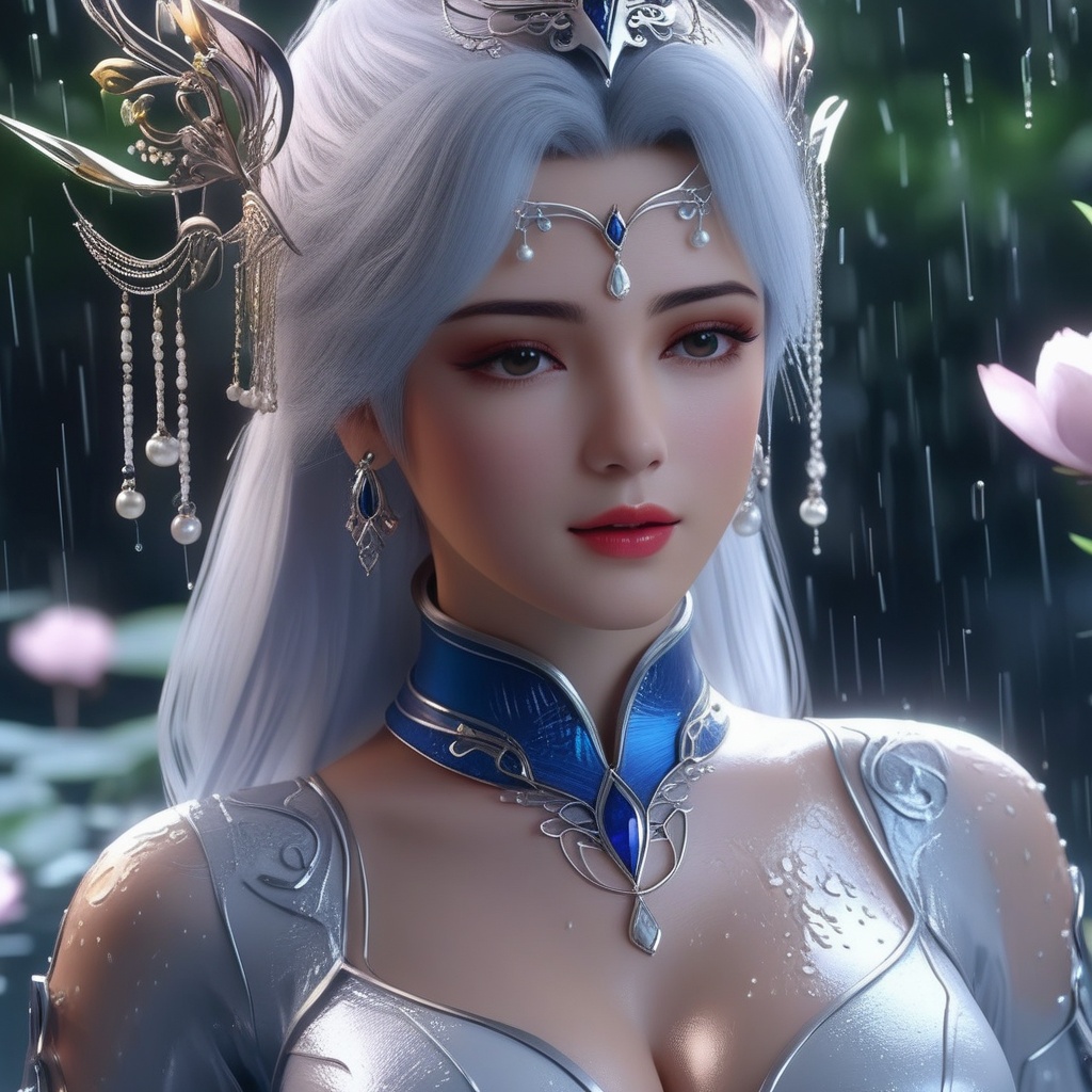 <lora:838-DA-XL-百炼成神-宁雨蝶-成年:0.8>, (,1girl, ,best quality, ),, ,ultra detailed 8k cg,            cinematic lighting, cinematic bloom, (( , )),,  , unreal, science fiction,  luxury, jewelry, diamond, pearl, gem, sapphire, ruby, emerald, intricate detail, delicate pattern, charming, alluring, seductive, erotic, enchanting, hair ornament, necklace, earrings, bracelet, armlet,halo,masterpiece, (( , )),, realistic,science fiction,mole, ,cherry blossoms,(((, , ultra high res, (photorealistic:1.4), raw photo, 1girl, wet clothes, rain, sweat, ,wet, )))(( , ))   (cleavage),,  (),