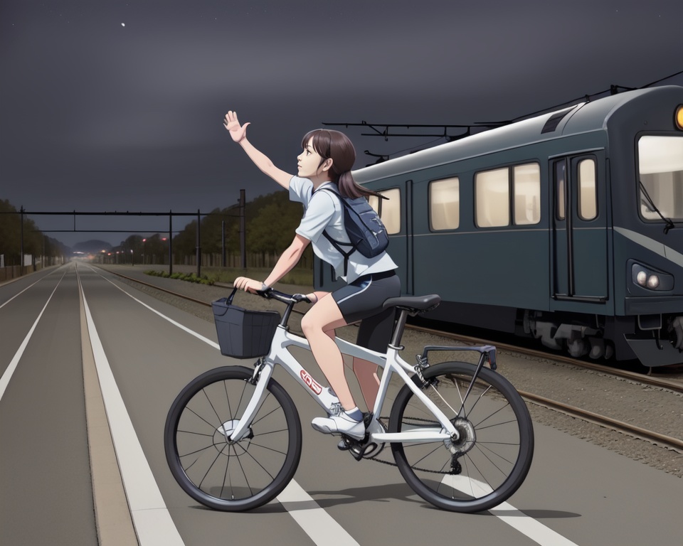 1girl,  ,  bicycle on Tensor.Art
