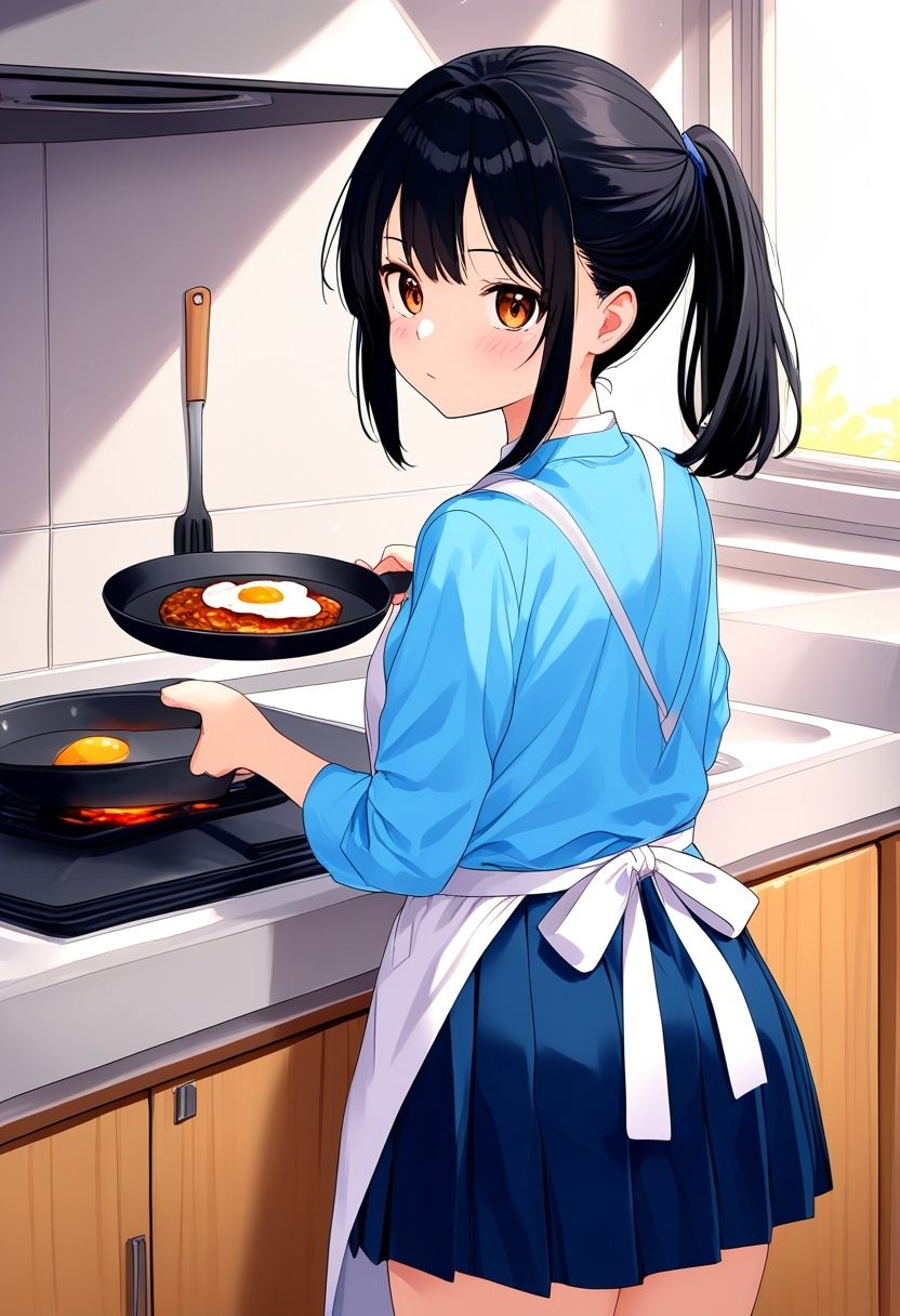 1girl,  indoors,  kitchen on Tensor.Art