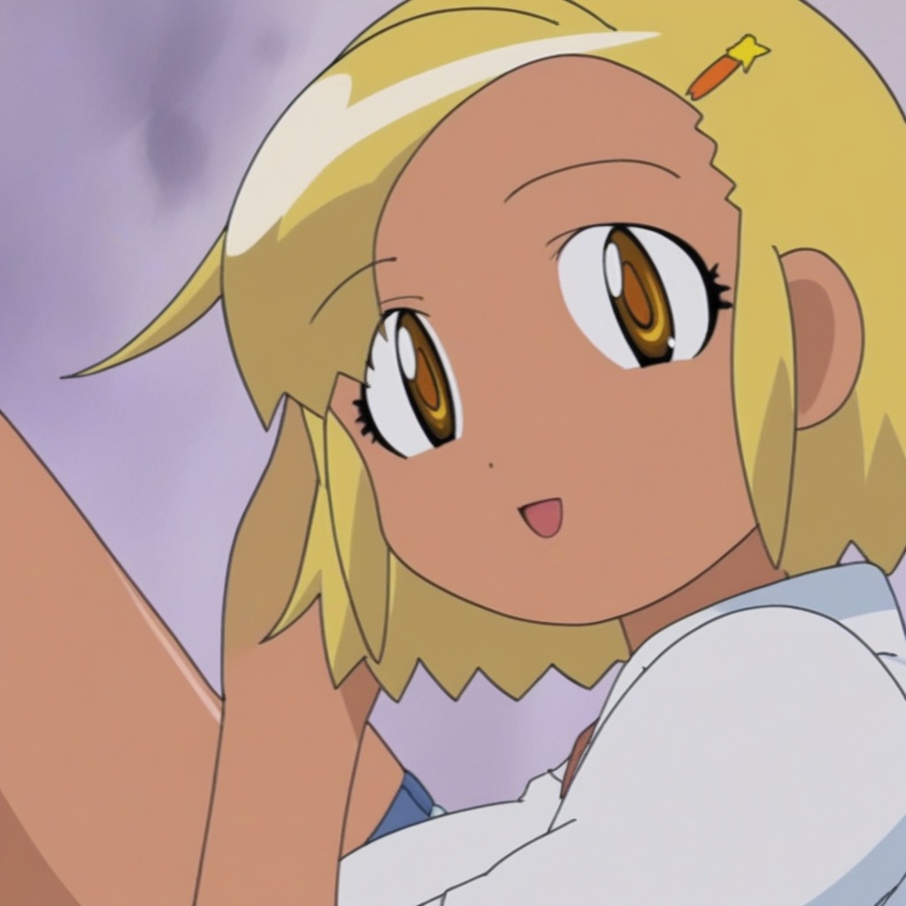 Angol-Mois,  blonde hair,  dark-skinned female on Tensor.Art