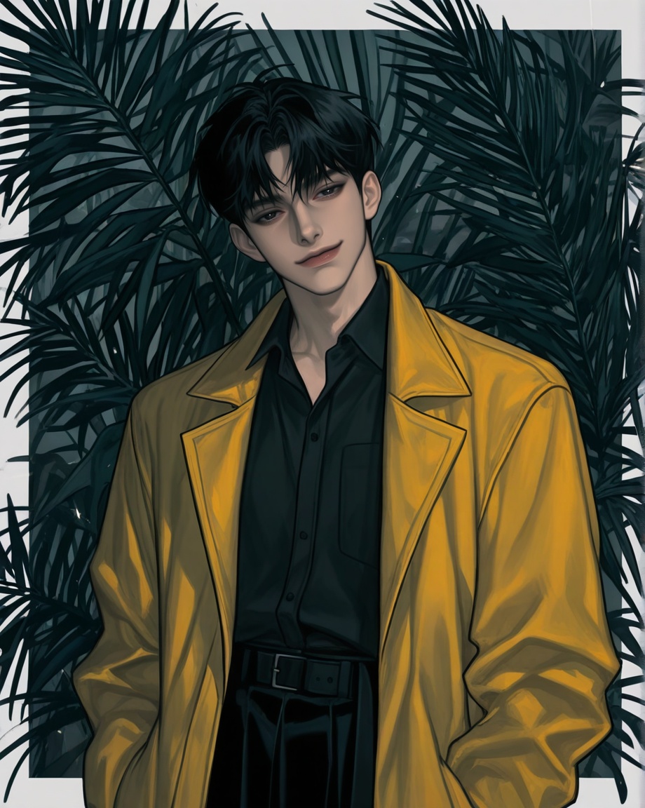 male focus,  solo,  mature on Tensor.Art