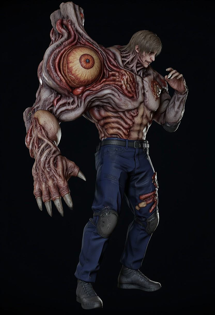 grotesque mutation,  monstrous transformation,  1male on Tensor.Art