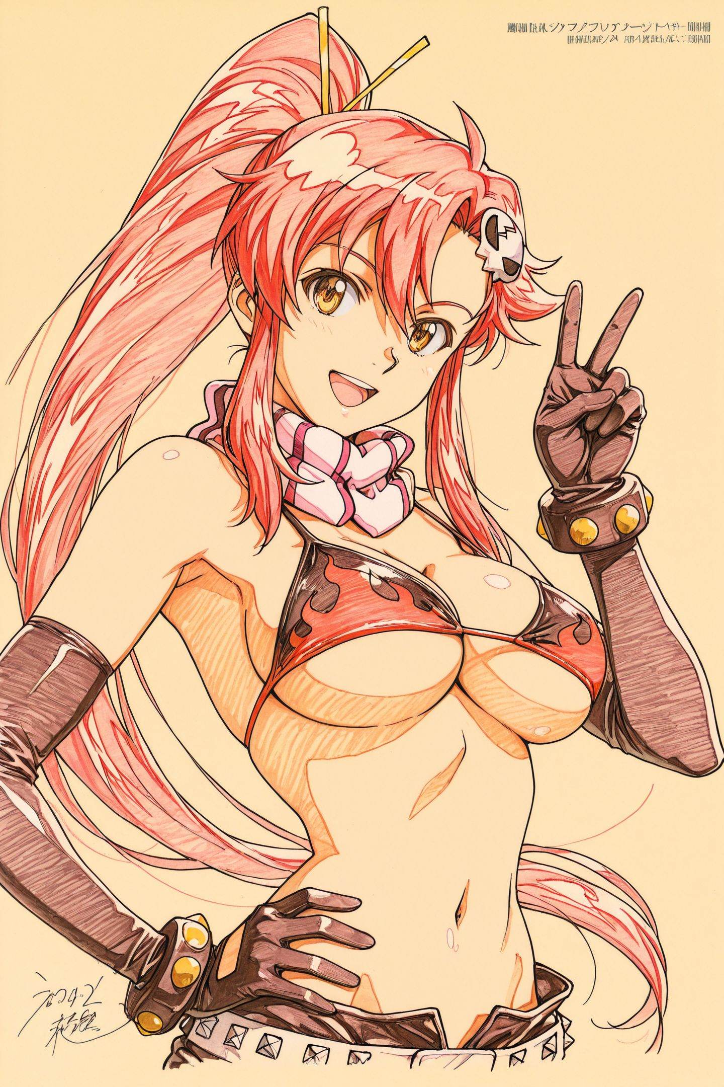Colorful Line Art,  1girl,  yoko littner on Tensor.Art