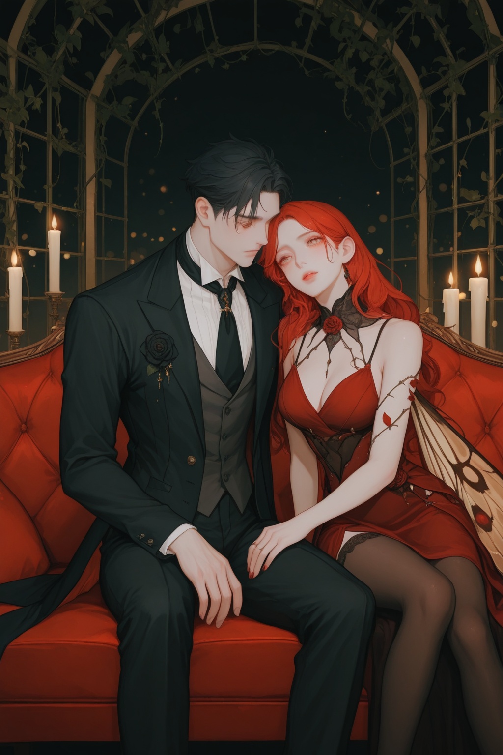couple,  1boy + 1girl,  gothic_greenhouse on Tensor.Art