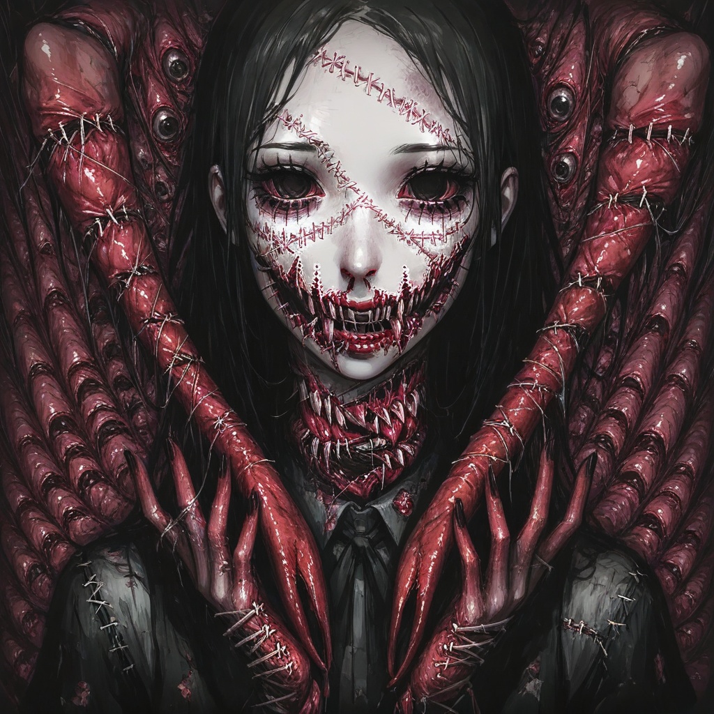 1girl,  stitches,  flesh on Tensor.Art