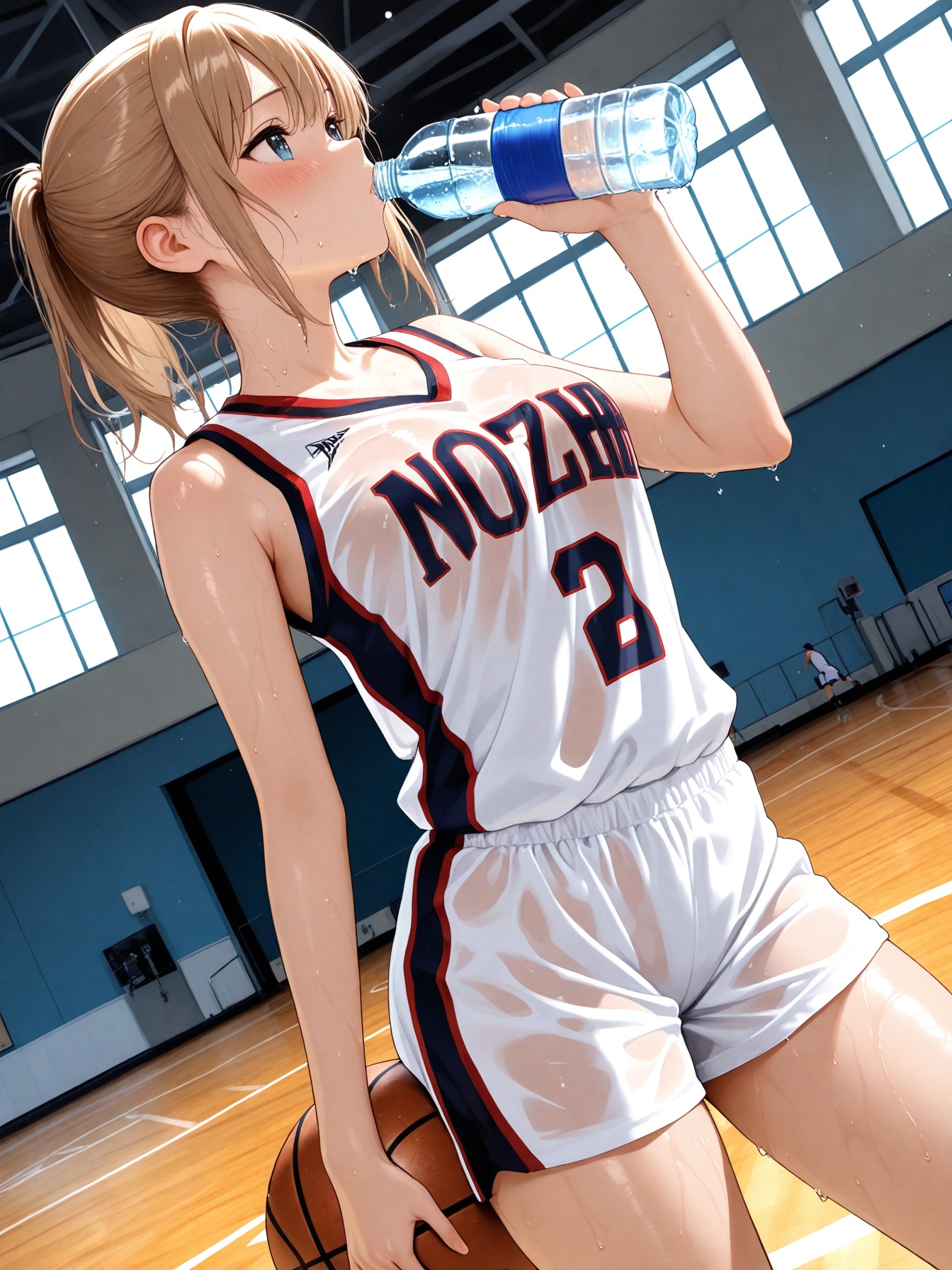 1girl,  solo,  drinking water on Tensor.Art