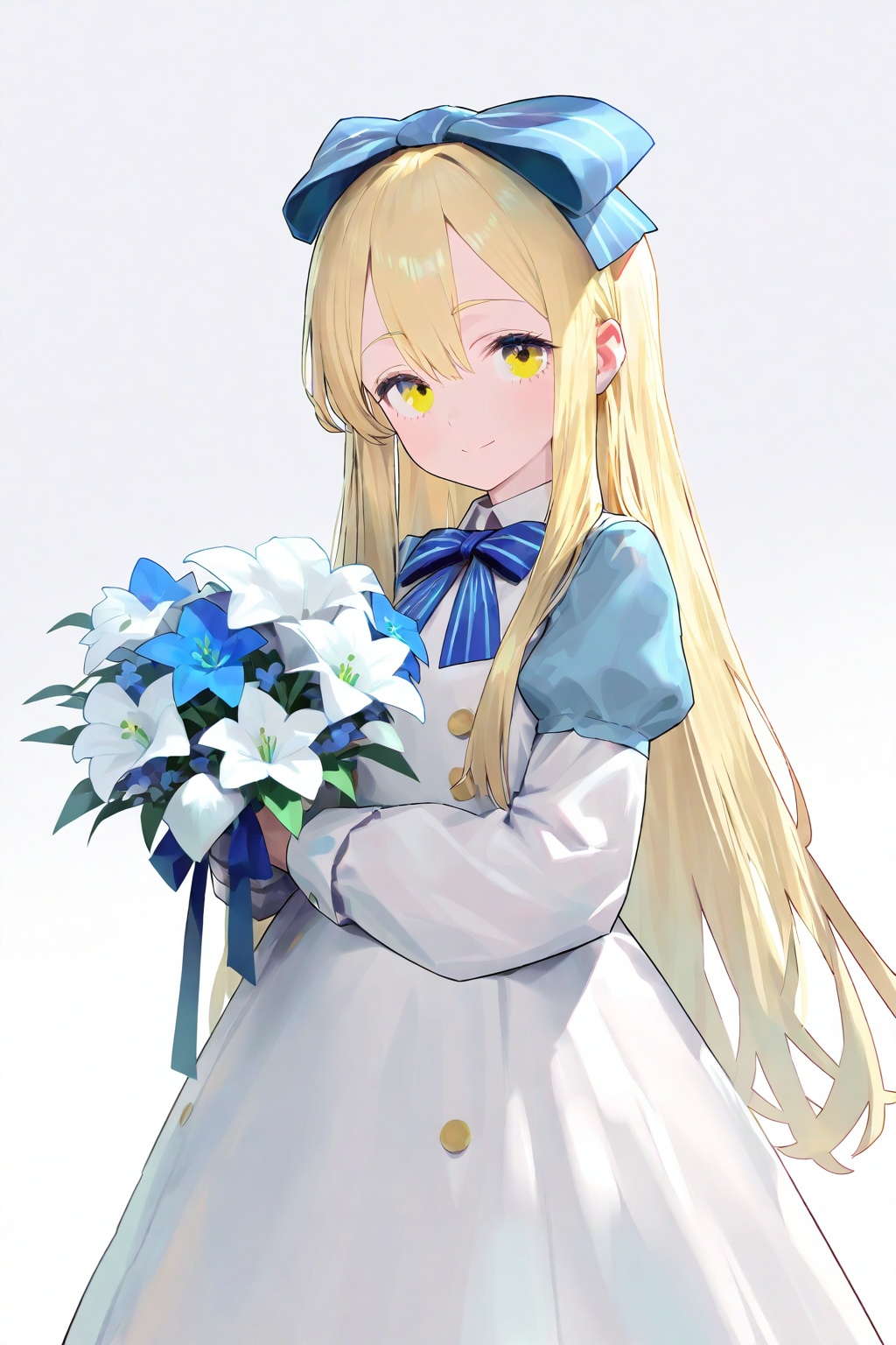 1girl,  bangs,  blue_bow on Tensor.Art