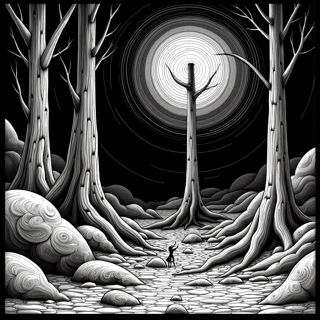 monochrome,  lineart,  dark on Tensor.Art