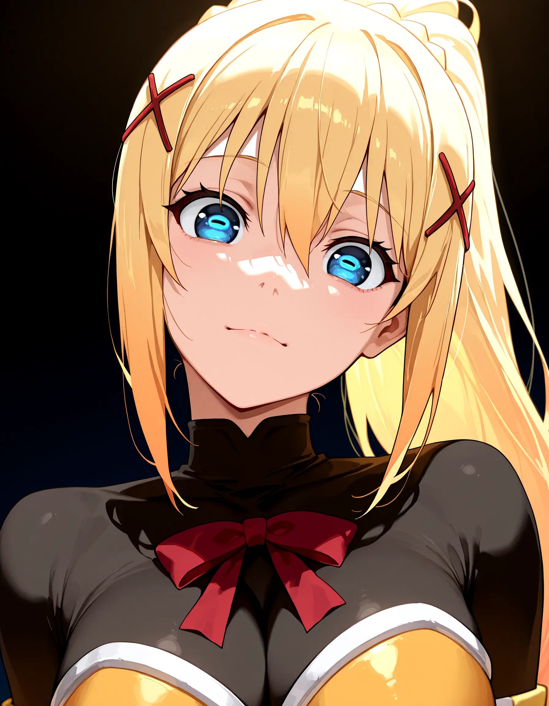 horizontal_pupils,  head_tilt,  darkness_\(konosuba\) on Tensor.Art